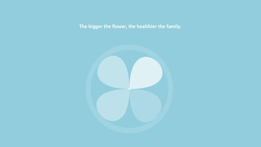 The bigger the flower, the healthier the family.